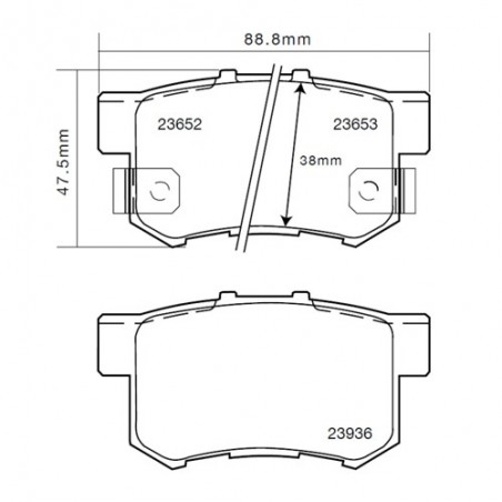Brembo Sport HP2 07B31505 Acura RL Post.