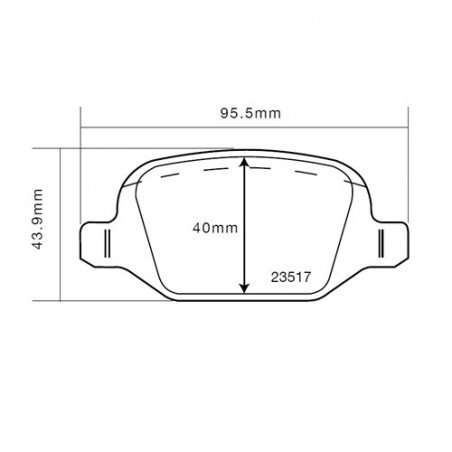 Brembo Sport HP2 07B31523 Fiat Linea (323_, 110_) Post.