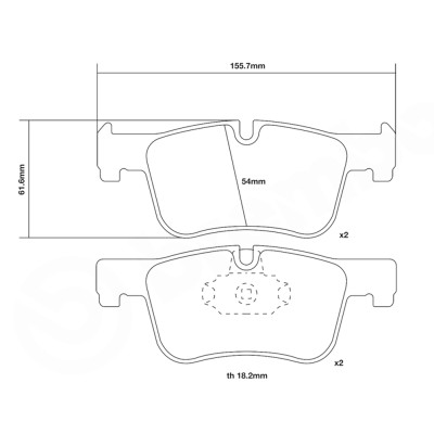 Brembo Sport HP2 07D43542 BMW 4 Convertible (F33, F83)
