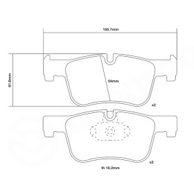 Brembo Sport HP2 07D43542 BMW 4 Gran Coupe (F36)