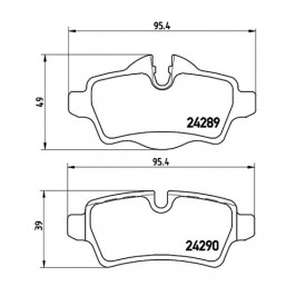 Brembo Sport HP2 07B31533  Mini Mini Clubman R55 Post.