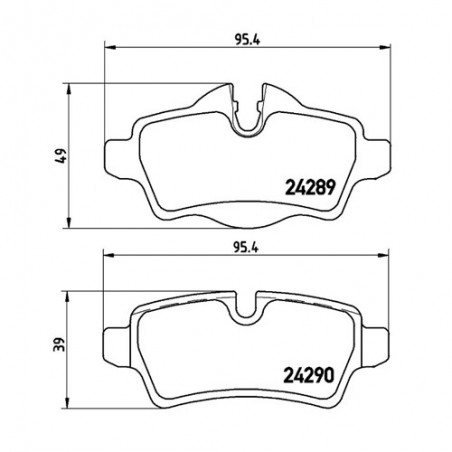 Brembo Sport HP2 07B31533  Mini Mini Roadster (R59) Post.