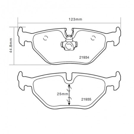 Brembo Sport HP2 07B31526 BMW 3 (E46) Post.