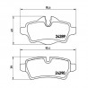 Brembo Sport HP2 07B31533  Mini Mini R56 Post.