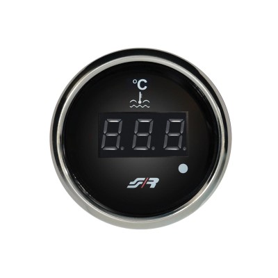 Termometro temperatura acqua digitale Chrome rim line