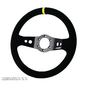 Volante sportivo a calice Rally - in camoscio