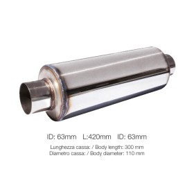 Custom Muffler silenziatore universale id 60mm