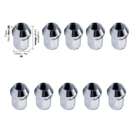 10 dadi chiusi ch.19 12X1.25 l.34mm