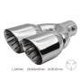 Terminale doppio rotondo inclinato acciaio inox