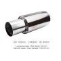 Marmitta rotonda dritta acciaio inox