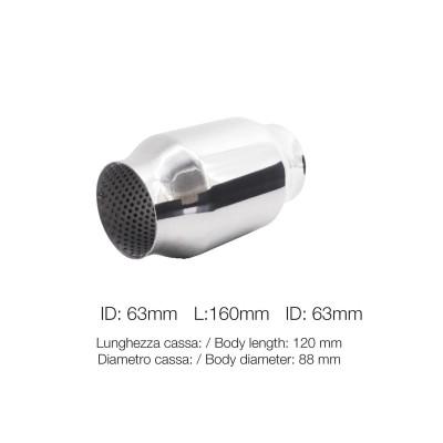 Custom Muffler silenziatore universale id 61mm