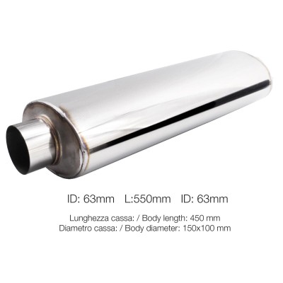 Custom Muffler silenziatore universale id 61mm