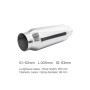 Custom Muffler silenziatore universale id 61mm