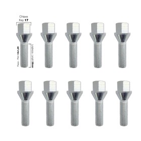 10 bulloni ch.17 12x1.25 l.35mm