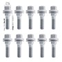 10 bulloni ch.17 12x1.25 l50 mm testa piatta
