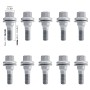 10 bulloni ch.17 12x1.25 l40 mm testa piatta