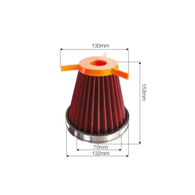 Filtro conico di ricambio per AB1 cotone rosso