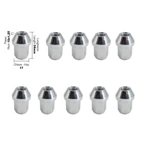 10 dadi chiusi ch.17 12X1.25 l.34mm