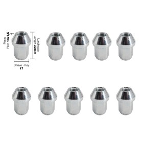 10 dadi chiusi ch.17 14X1.5 l.33mm
