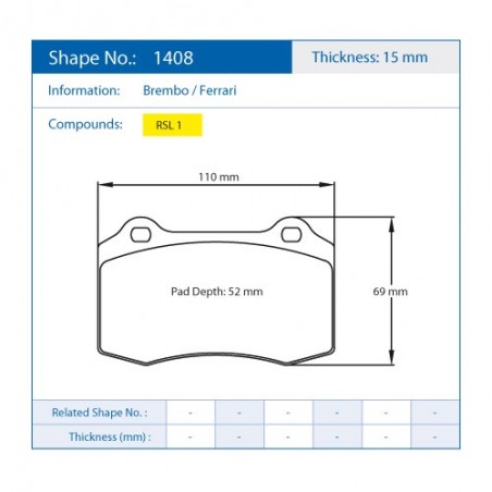 Pastiglie Freno Pagid E1408