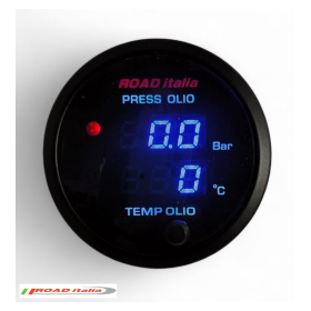 Road Italia Pressione olio/temp.olio display blu doppia lettura