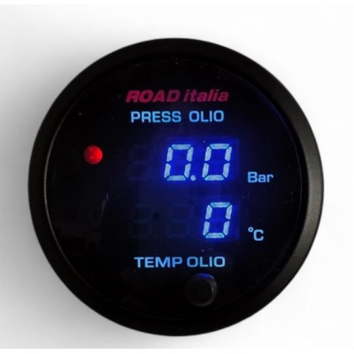 Road Italia Pressione olio/temp. olio doppia lettura Blu