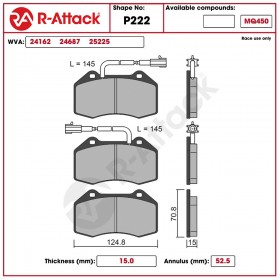 Pastiglie R-Attack Abarth Punto Evo - Anteriore