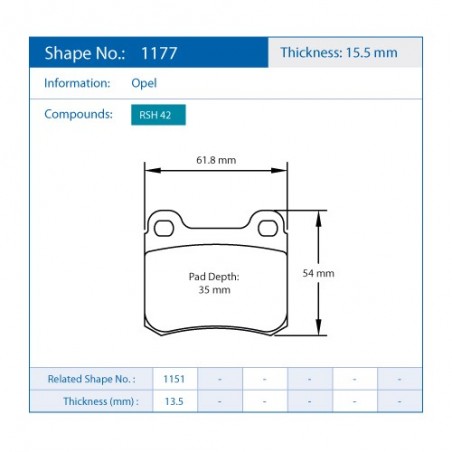 Pastiglie Freno Pagid E1177RSH42