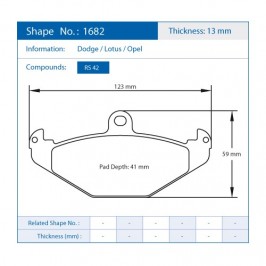 Pastiglie Freno Pagid E1682R42