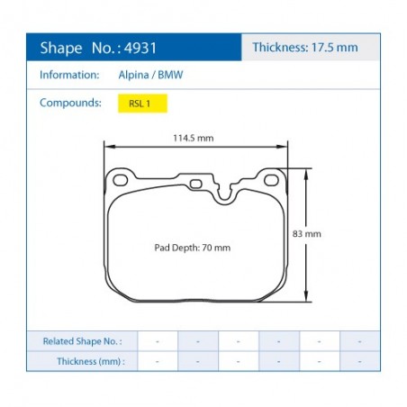 Pastiglie Freno Pagid E4931