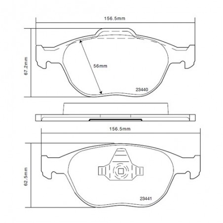 Brembo Sport HP2 07B31442 Ford Fiesta V (JH_, JD_), Focus I (DAW, DBW)