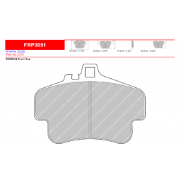 Ferodo Pastiglie Freno FRP3051 Porsche 911 Targa (996/997)