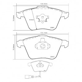 Brembo Sport HP2 07B31455 Audi A3, A4, A6, Opel, VW