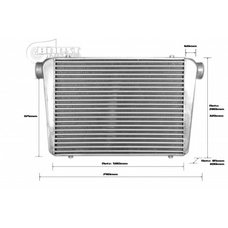 Intercooler 600x450x100mm - 76mm - Competition 2015