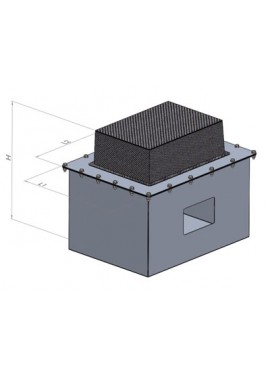 Vasca alluminio ermetica per vettura 2 volumi
