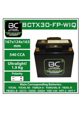 Batteria Moto al Litio BC Batteries BCTX30H