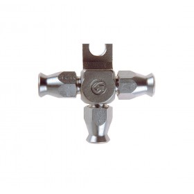 Raccordo a 3 vie riutilizzabile con 3 Attacchi Tubo e Staffa -03