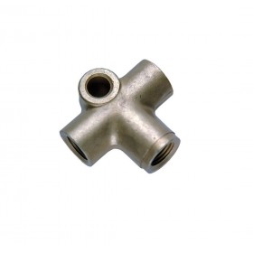 Raccordo riutilizzabile femmina a 3 vie con 3 filetti