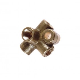 Raccordo riutilizzabile femmina a 4 vie con 4 filetti