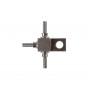 Raccordo graffabile inox a T a 3 vie con staffa 6 mm