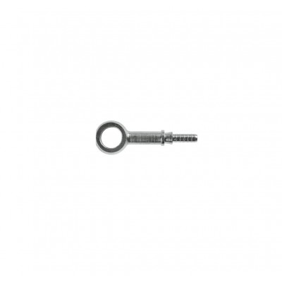 Raccordo graffabile inox a occhiello con collo esteso dritto