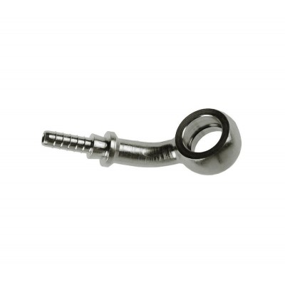 Raccordo graffabile inox a occhiello composto, collo esteso 45° Destro 3/8"