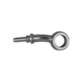 Raccordo graffabile inox a occhiello composto con collo esteso 20° destro