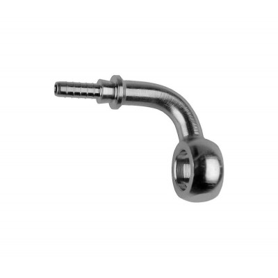 Raccordo graffabile inox a occhiello con collo esteso 90°