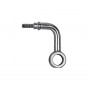 Raccordo graffabile inox a occhiello con collo esteso 90° laterale - foro 3/8