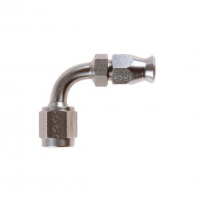 Raccordo a tubo 90° femmina, concavo zincato