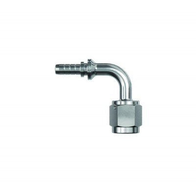 Raccordo graffabile inox HP a tubo 90° femmina, concavo - JIC 3/4 x 16