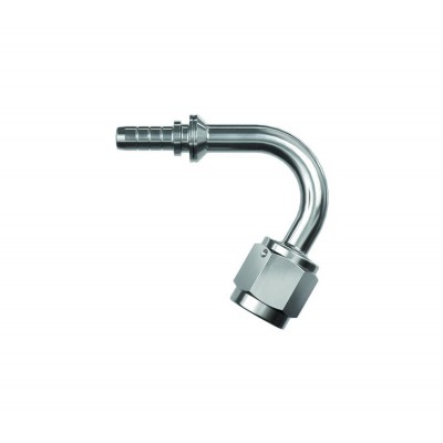 Raccordo graffabile inox HP a tubo 120° femmina, concavo - JIC 7/16 x 20