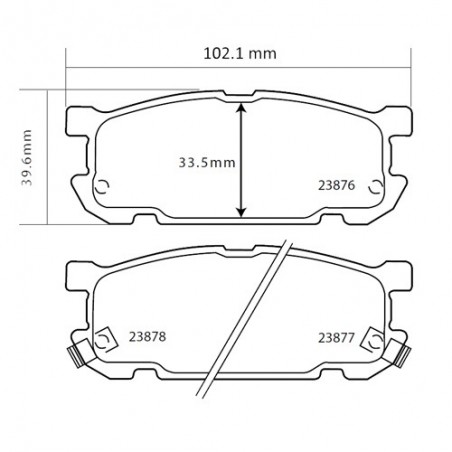 Brembo Sport HP2 07B31508 Mazda MX5 II Post.