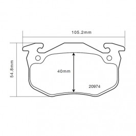 Brembo Sport HP2 07B31513 Renault 19 I Chamade (L53_)  Post.